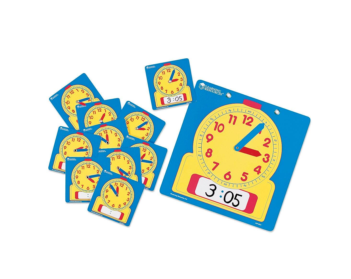 Learning Resources Write and Wipe Clocks Classroom Set, 25 Pieces 1391179